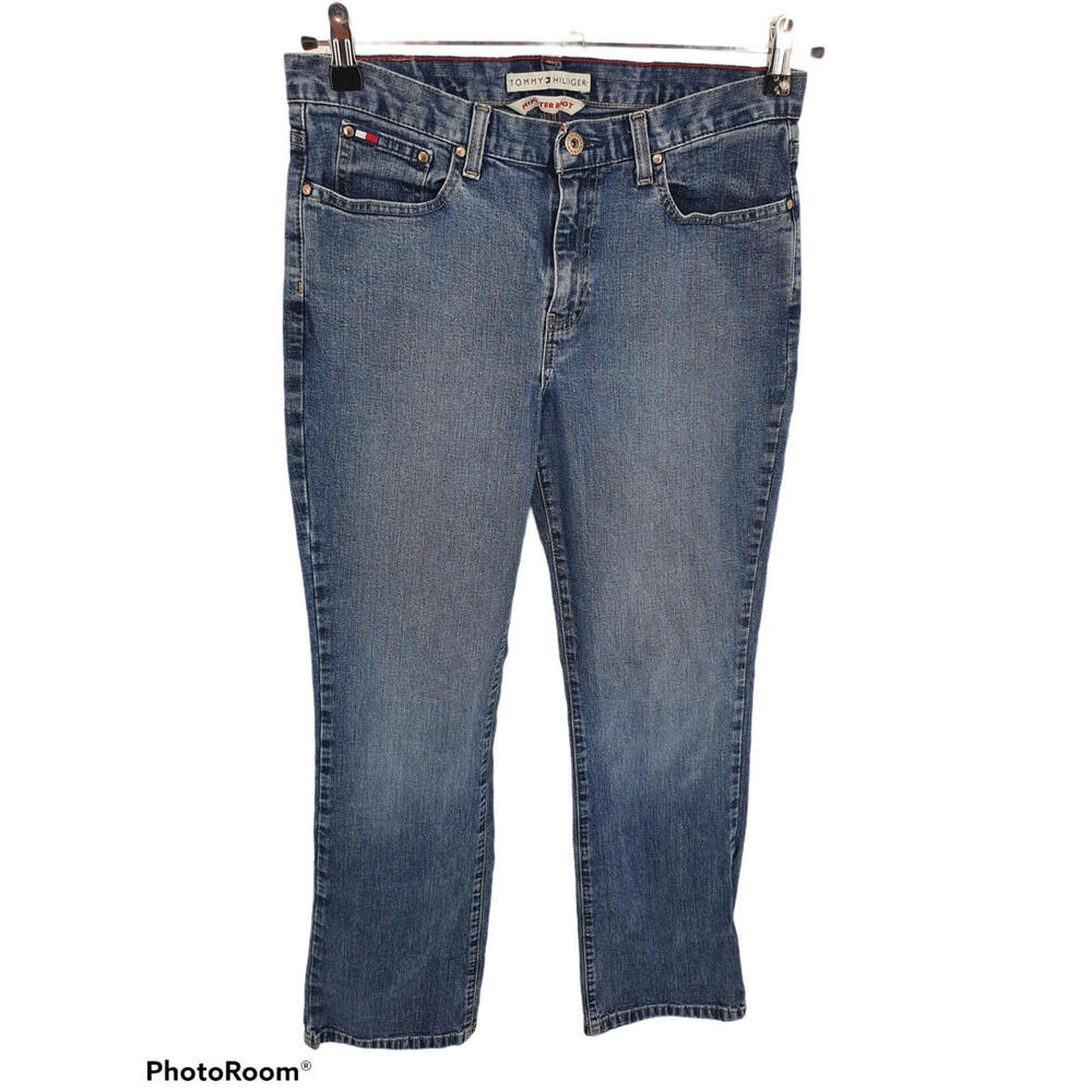 Tommy Hilfiger Jeans Womens 8 Hipster Boot Cut MId Rise Medium Wash